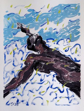 Илья Филатов (Авторская графика - 
                  31 x 41 см) Купания