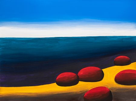 Олег Хвостов (Авторская графика - 
                  40 x 30 см) Пейзаж