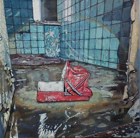 Настя Миро (Картина, живопись - 
                  30 x 30 см) Советский Моисей