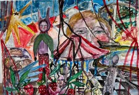 Лина Кордюченко (Картина, живопись - 
                  60 x 40 см) Детский театр