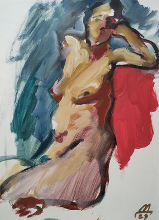 Диана Дербеденева (Авторская графика - 
                  29.5 x 42 см) Ню