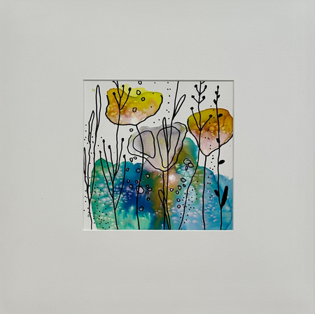 Анастасия Попова (Авторская графика - 
                  40 x 40 см) Орнамент "Морской"