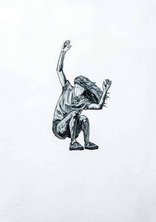 Евгений Гранильщиков (Авторская графика - 
                  21 x 29.7 см) Неустойчивый одиночный пикет