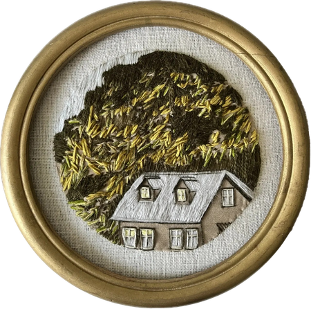Елизавета Тарасова (Вышивка - 
                  19 x 19 см) Без названия