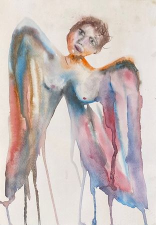 Лина Кордюченко (Авторская графика - 
                  20 x 30 см) Ангел