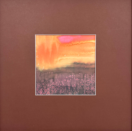 Анастасия Попова (Авторская графика - 
                  40 x 40 см) Приближение осени