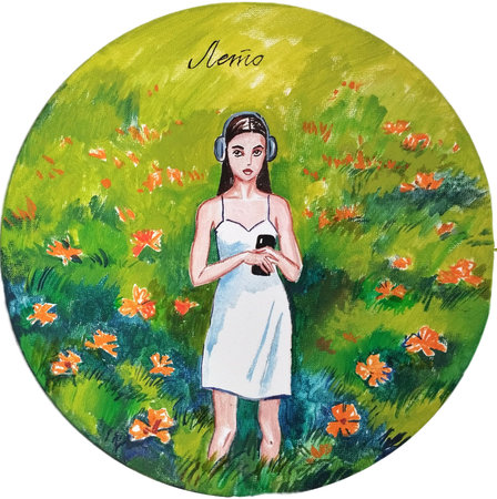 Наталья Лотарева (Картина, живопись - 
                  30 x 30 см) Лето