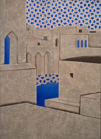 Асмик Мелконян (Картина, живопись - 
                  110 x 150 см) Из серии ''Затерянный город или в поисках орнамента'', часть 1