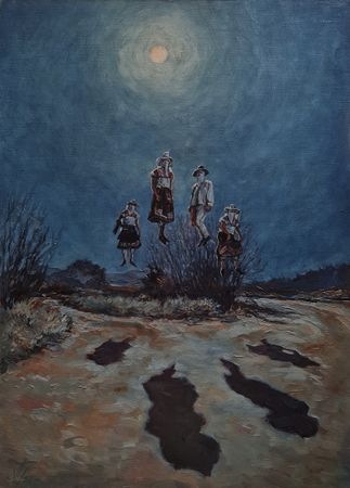 Александр Буданов (Картина, живопись - 
                  50 x 70 см) Темное Касание Полной Луны