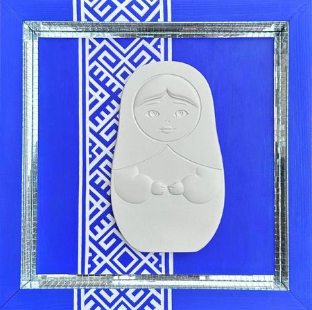 Ольга Зайцева (Картина, живопись - 
                  25 x 25 см) Славянский шик №21