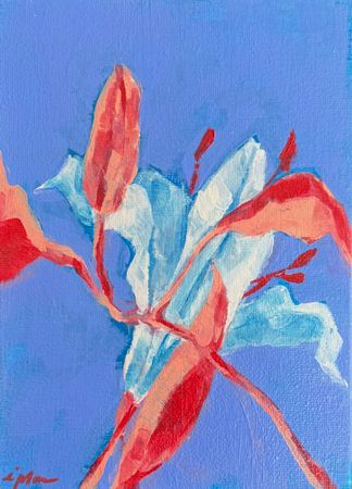 Виктория Зарецкая (embrassé par la muse) (Авторская графика - 
                  13 x 18 см) Лилии