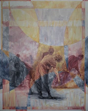 Павел Нечаев (Картина, живопись - 
                  120 x 150 см) Внутренняя опора