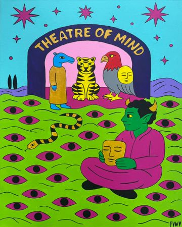 Виолетта Киселева (Картина, живопись - 
                  80 x 100 см) Зритель