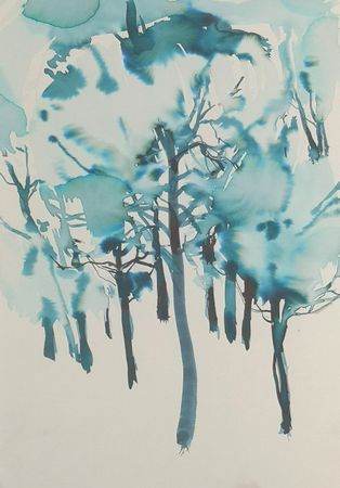 Елена Санина (Авторская графика - 
                  21 x 30 см) Тишина-2. Дежавю