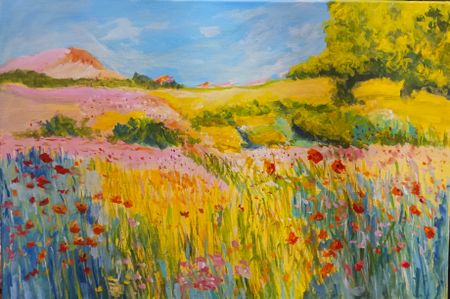 Ольга Чужакова (Картина, живопись - 
                  60 x 40 см) Маковое поле