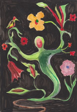 Лиза Неклесса (Авторская графика - 
                  21 x 29.7 см) Ростки