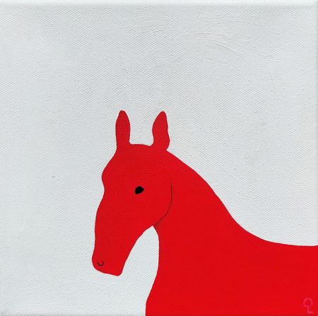 Оливия Лем (Картина, живопись - 
                  20 x 20 см) Конь