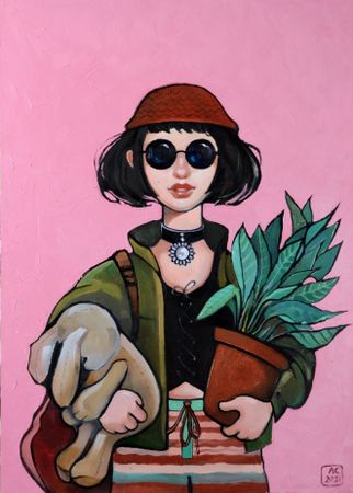 Александра Сергеева (Картина, живопись - 
                  50 x 70 см) Матильда