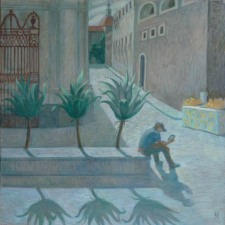 Екатерина Маланьина (Картина, живопись - 
                  70 x 70 см) Белое солнце Катании