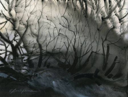 Ольга Безлепкина (Авторская графика - 
                  50 x 40 см) Потеряться