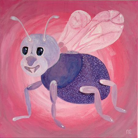 Ира Пенкина (Картина, живопись - 
                  40 x 40 см) Добрый жук