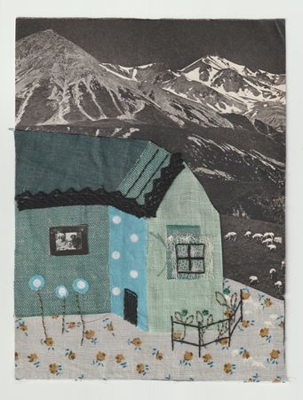 Лена Ярулина (Коллаж / ассамбляж - 
                  15 x 20 см) Дом