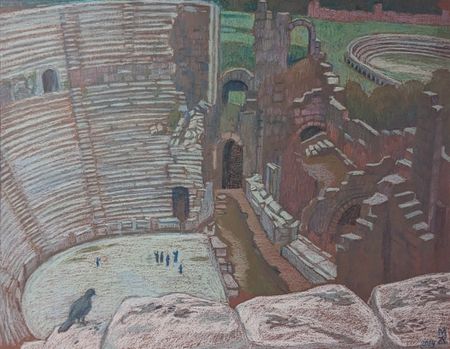 Екатерина Маланьина (Авторская графика - 
                  42 x 33 см) Воспоминание