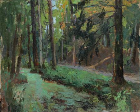 Алина Коршункова (Авторская графика - 
                  25 x 24 см) В Репино. Озеро Нордман