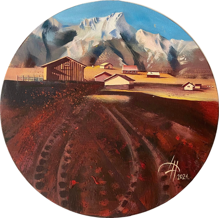 Динара Хёртнагль (Картина, живопись - 
                  30 x 30 см) Skylights