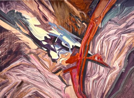 Наталья Межерицкая (Картина, живопись - 
                  160 x 117 см) Пересекая черту