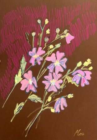 Александра Мато (Авторская графика - 
                  30 x 40 см) Цветы