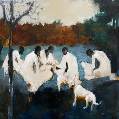 Лена Троянская (Картина, живопись - 
                  40 x 40 см) Чтецы