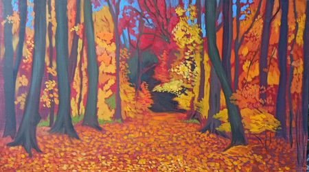 Анастасия Полякова (Картина, живопись - 
                  68 x 40 см) Лес