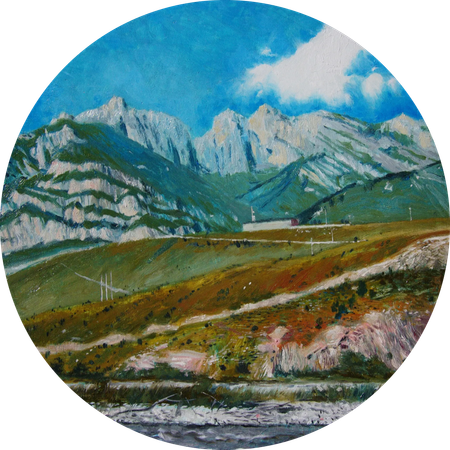Алан Хатагты (Картина, живопись - 
                  40 x 40 см) Дарьял