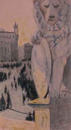 Анастасия Мотина (Авторская графика - 
                  20 x 35 см) Флоренция