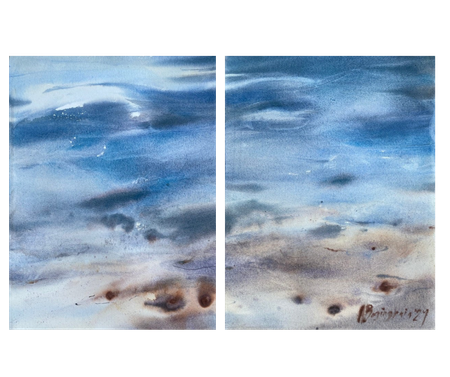 Анна Богинская (Авторская графика - 
                  60 x 40 см) Диптих "Спокойствие"