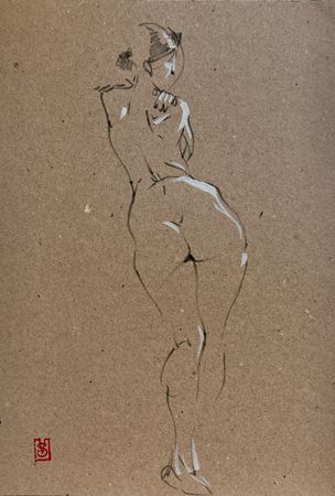 Виктория Севастьянова (Авторская графика - 
                  20 x 30 см) Nu sketch