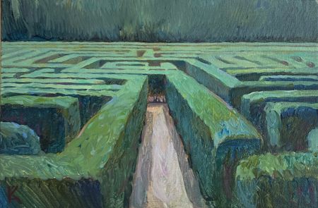 Алексей Кротов (Авторская графика - 
                  30 x 20 см) Лабиринт в саду Джусти