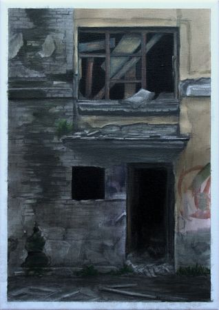 Наталия Чекотова (Картина, живопись - 
                  25 x 35 см) Заброшенный дом