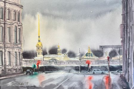 Юлия Третьякова (Авторская графика - 
                  56 x 38 см) Серость