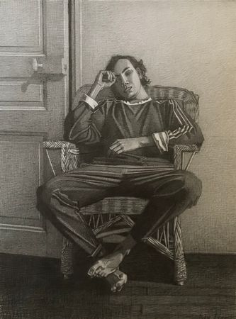 Иван Афонский (Авторская графика - 
                  30 x 40 см) Опять новый дом