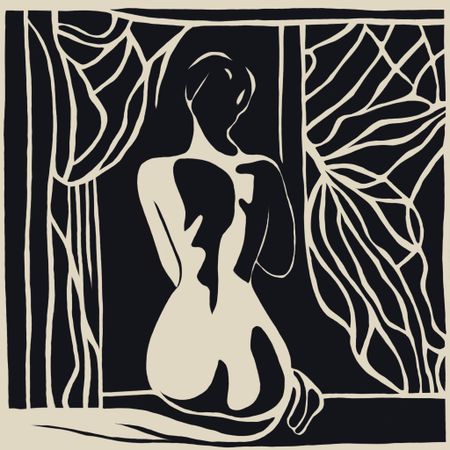 Нина Цориева (Картина, живопись - 
                  50 x 50 см) Nude