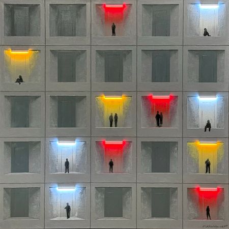 Кристина Хацкевич (Картина, живопись - 
                  100 x 100 см) Типовой субъект