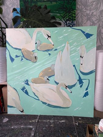 Анастасия Соловьева (Картина, живопись - 
                  100 x 100 см) Детский сад