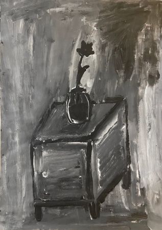 Хаим Сокол (Авторская графика - 
                  30 x 42 см) Без названия