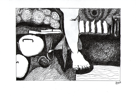 Игорь Добрун (Авторская графика - 
                  29.7 x 21 см) Сто(л)па