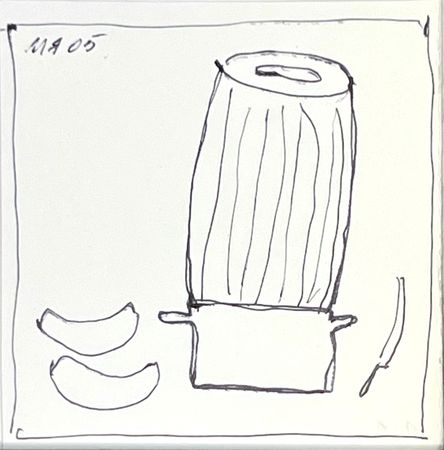 Марсель Ялалов (Авторская графика - 
                  22 x 22 см) Дыня