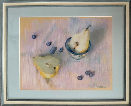 Валерия Привалихина (Авторская графика - 
                  55 x 45 см) Груши
