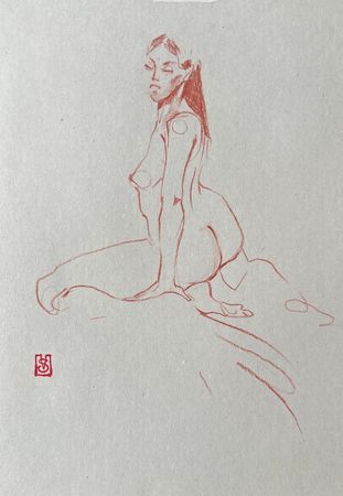 Виктория Севастьянова (Авторская графика - 
                  21 x 30 см) Nu sketch