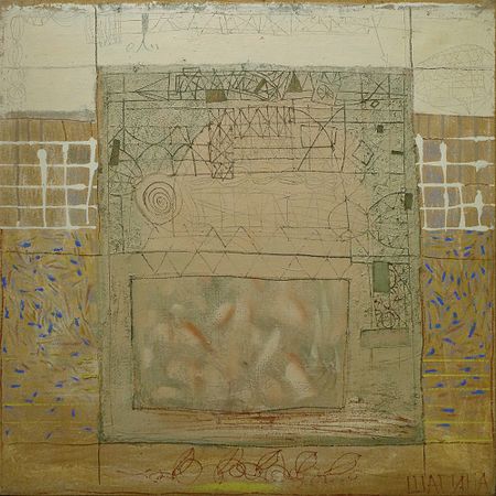 Ольга Шагина (Картина, живопись - 
                  100 x 100 см) Отфонарное II